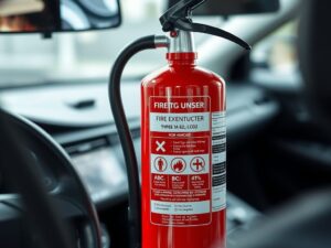 Jaka gaśnica do samochodu: typ (ABC/BC/CO2), pojemność w kg i gdzie ją zamontować
